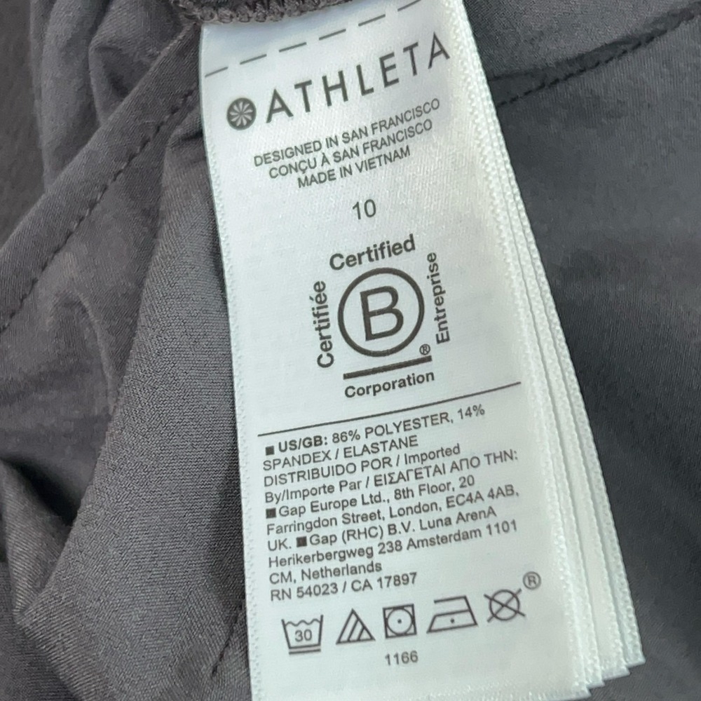 Athleta Jumpsuit Womens 10 Gray Brooklyn Utility Wide Leg Zip Pockets Travel - Picture 13 of 16